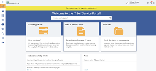 IT Support Portal web