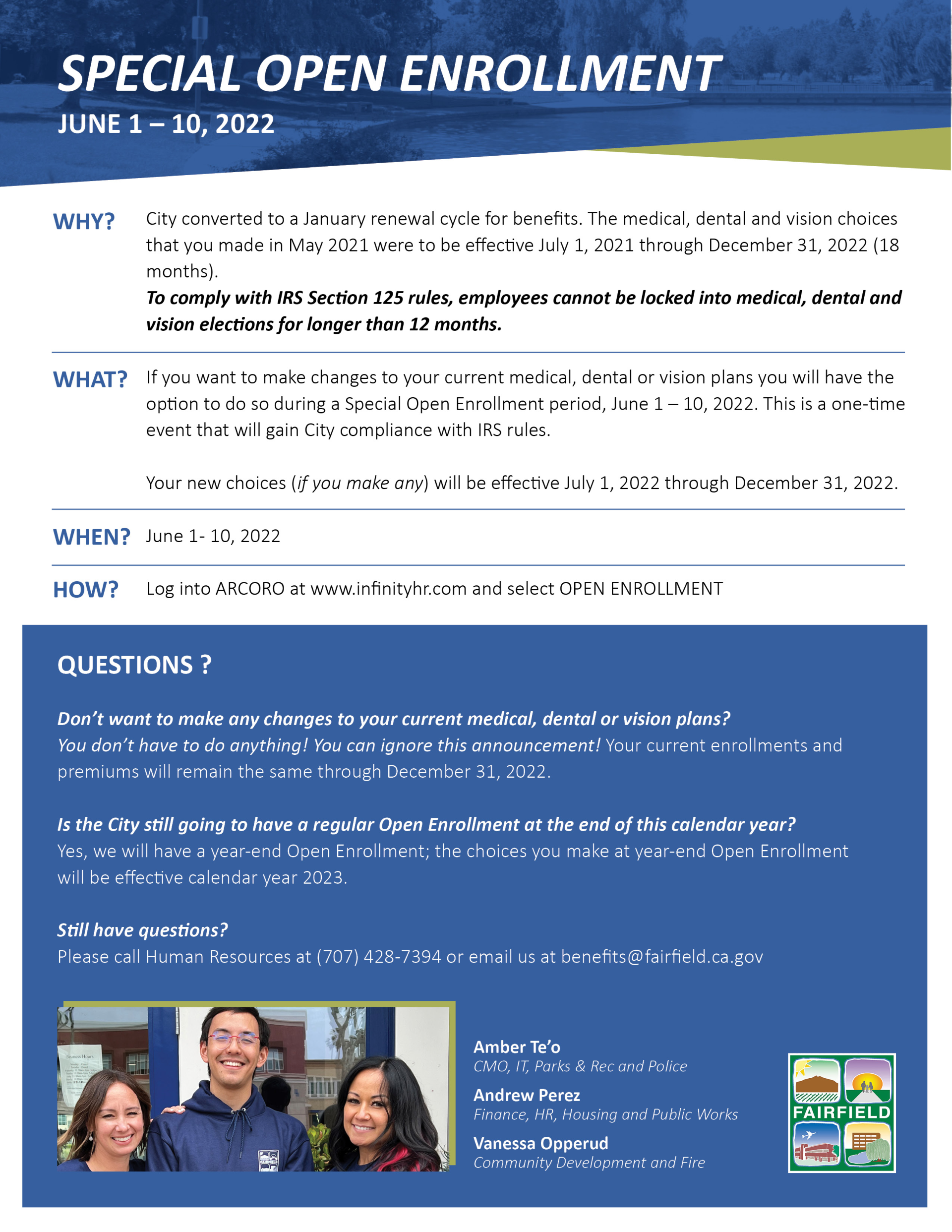 HR Special Open Enrollment